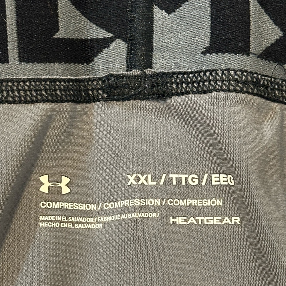 Like new under armour compression men tights  XXL leggings black gray heat gear - Picture 4 of 13